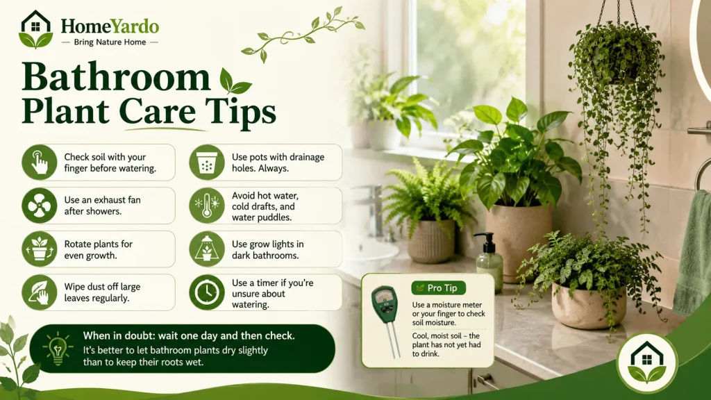 Bathroom Plant Care Tips