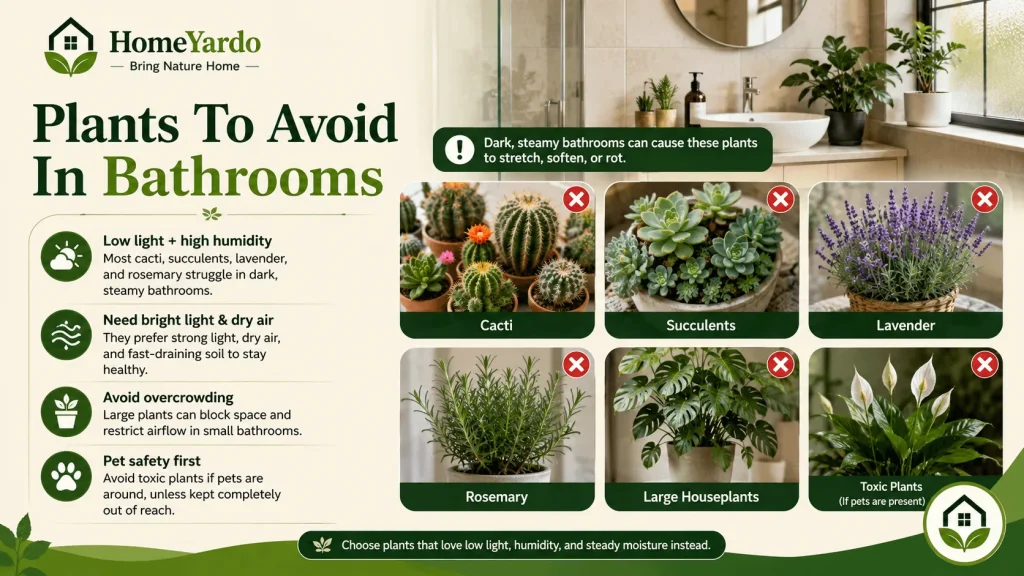 Plants To Avoid In Bathrooms