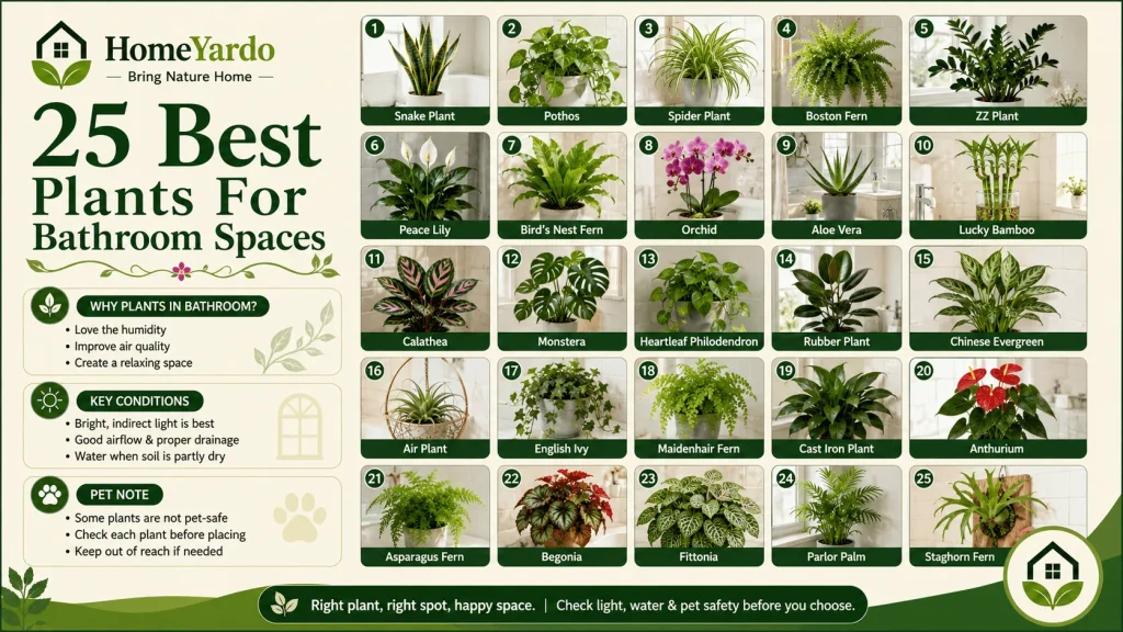 25 Best Plants For Bathroom Spaces