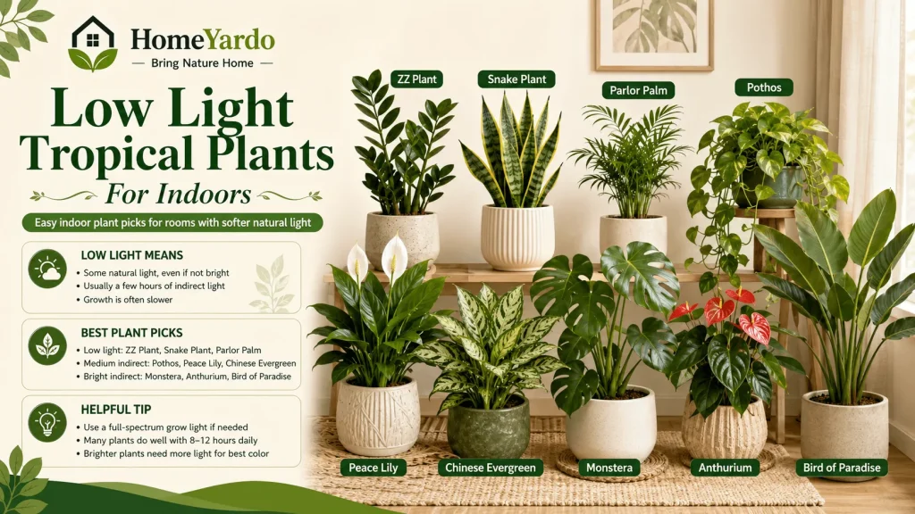 Low Light Tropical Plants For Indoors