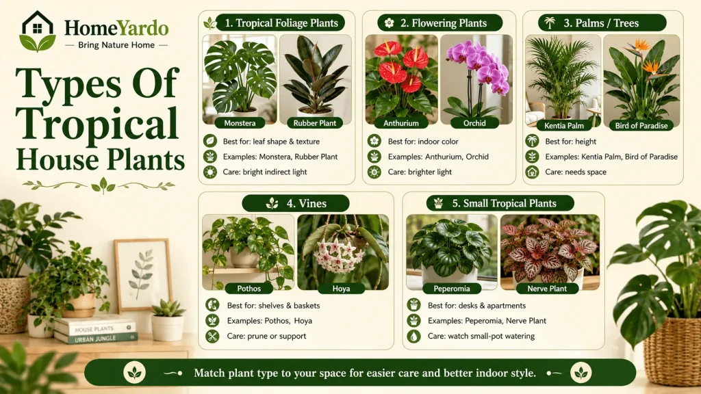 Types Of Tropical House Plants