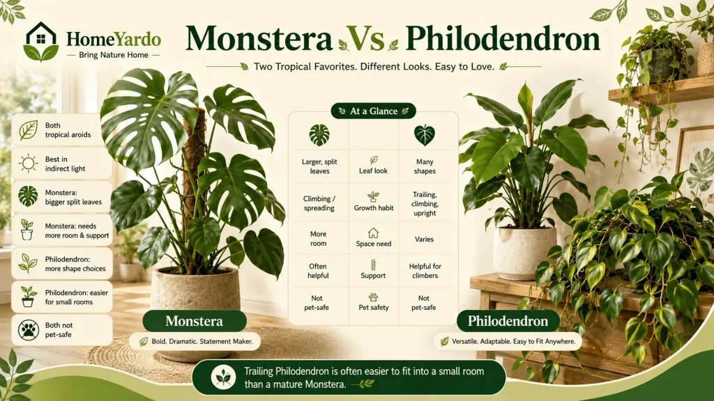 Monstera Vs Philodendron