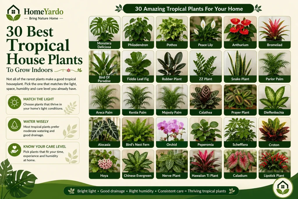 30 Best Tropical House Plants To Grow Indoors