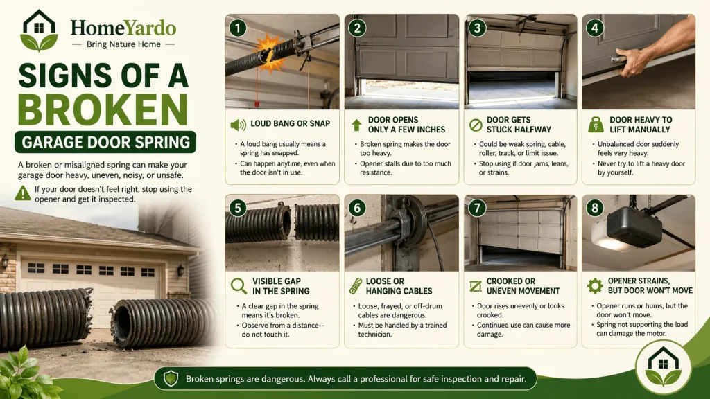 Signs Of A Broken Garage Door Spring