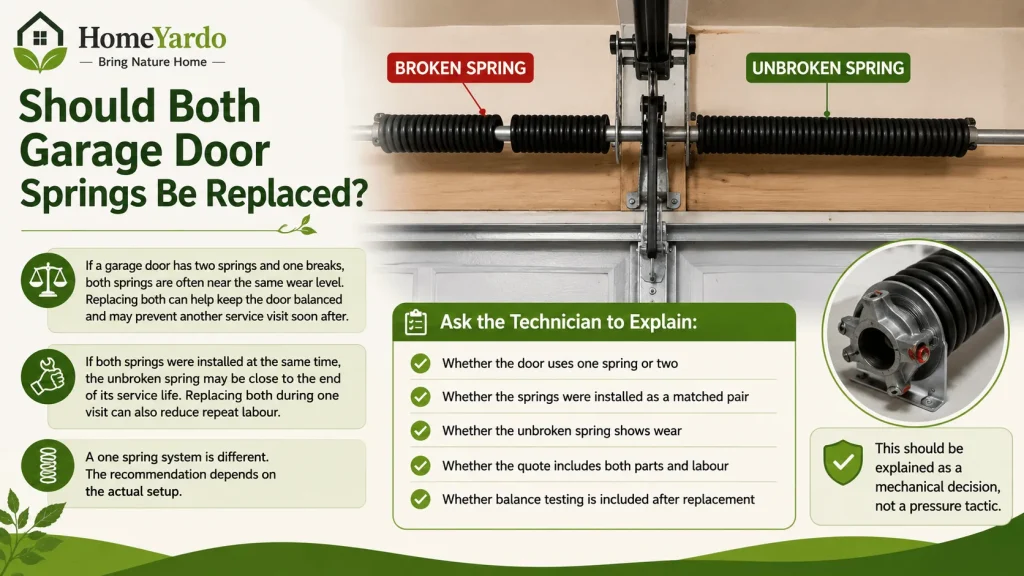 Should Both Garage Door Springs Be Replaced?