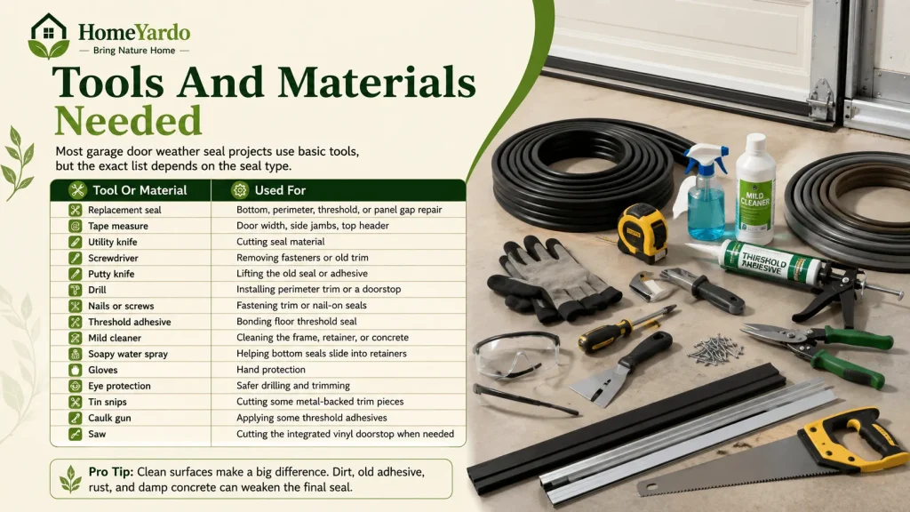Tools And Materials Needed