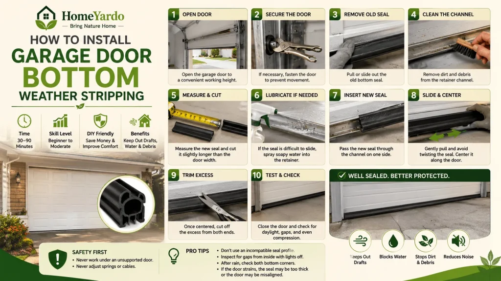 How To Install Garage Door Bottom Weather Stripping