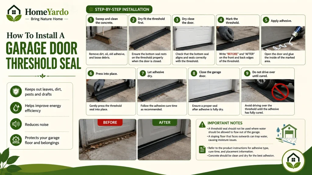 How To Install A Garage Door Threshold Seal