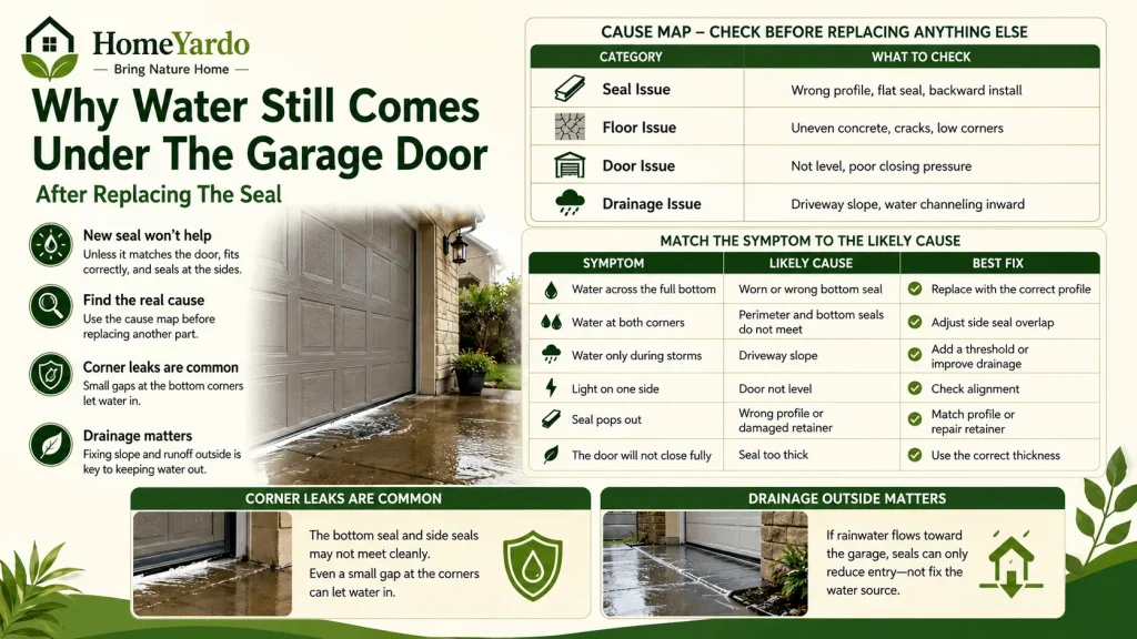 Why Water Still Comes Under The Garage Door After Replacing The Seal