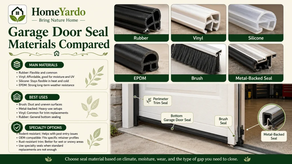 Garage Door Seal Materials Compared
