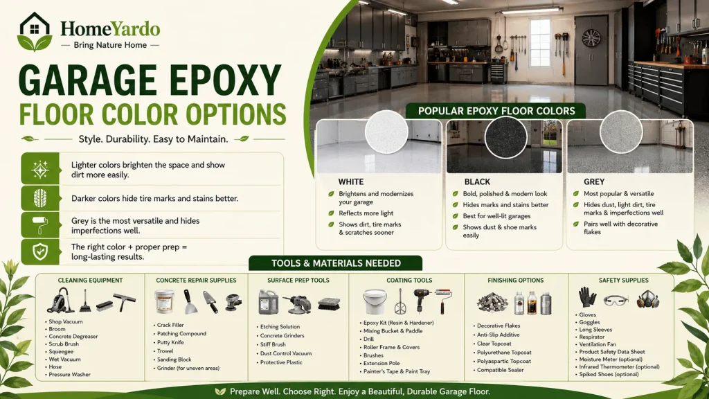 Garage Epoxy Floor Color Options