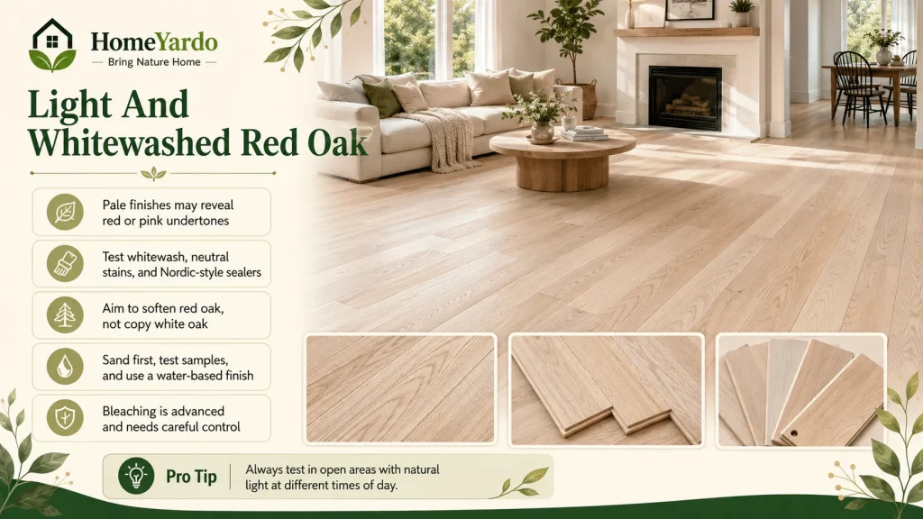 Light And Whitewashed Red Oak