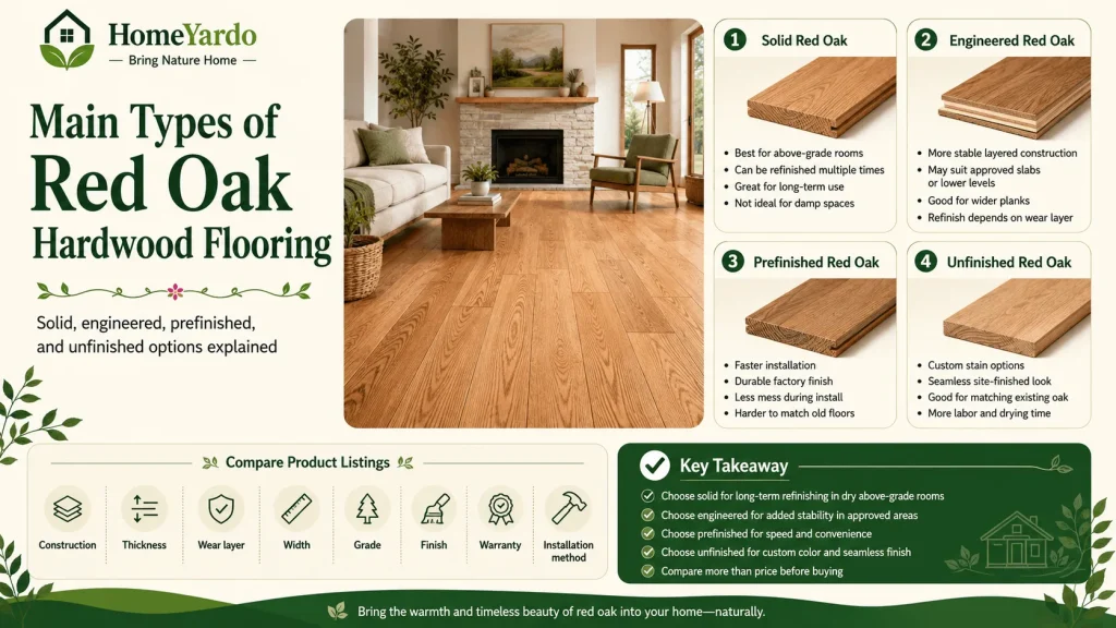 Main Types Of Hardwood Flooring Red Oak