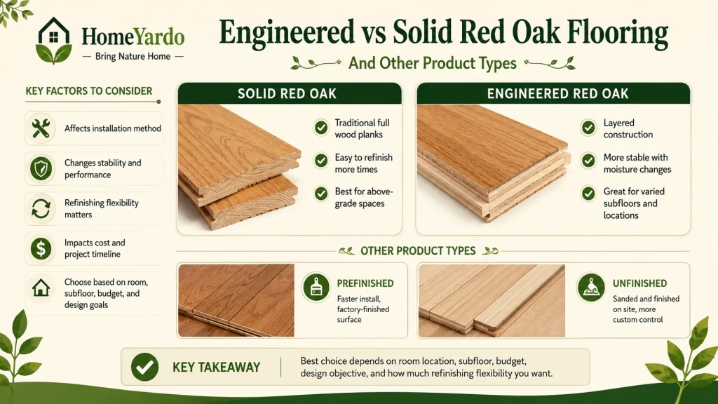 Engineered Vs Solid Red Oak Flooring And Other Product Types