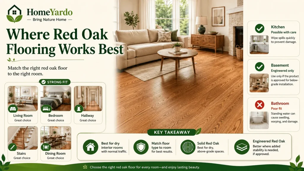 Where Red Oak Flooring Works Best?