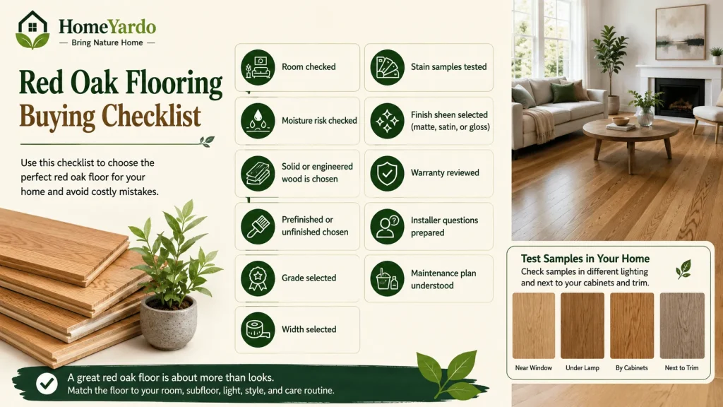 Red Oak Flooring Buying Checklist