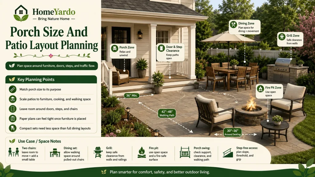 Porch Size And Patio Layout Planning