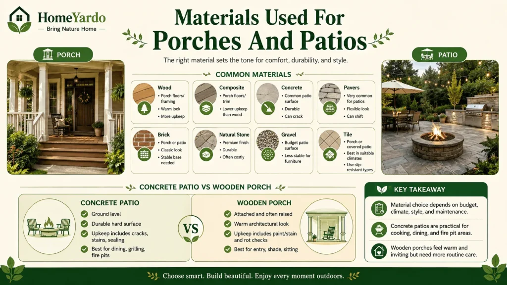 Materials Used For Porches And Patios