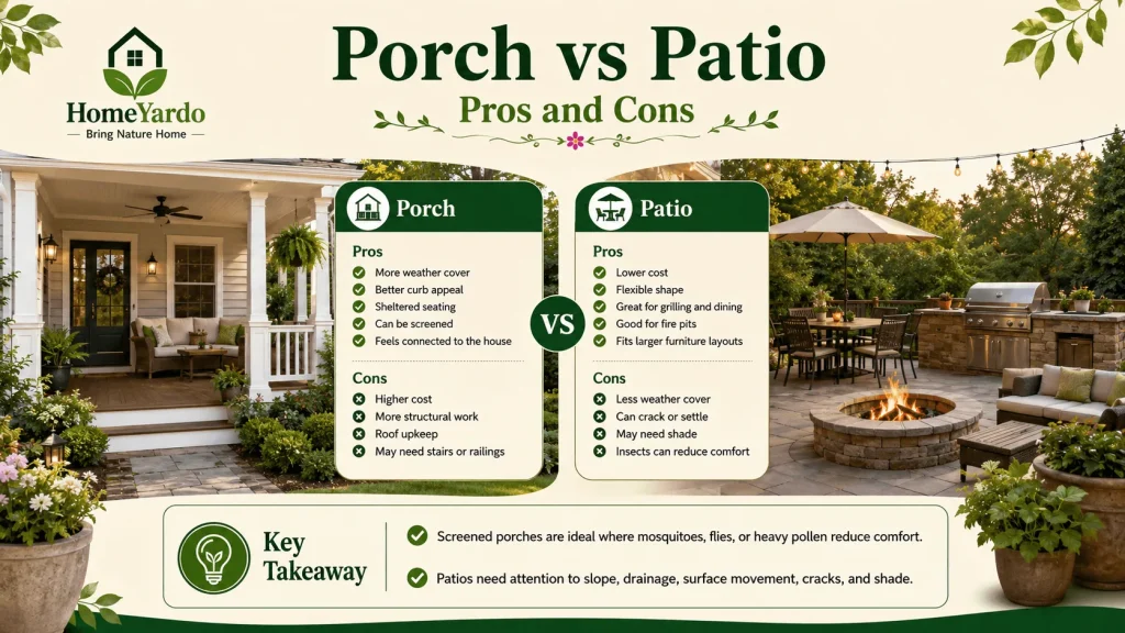 Porch vs Patio Pros And Cons