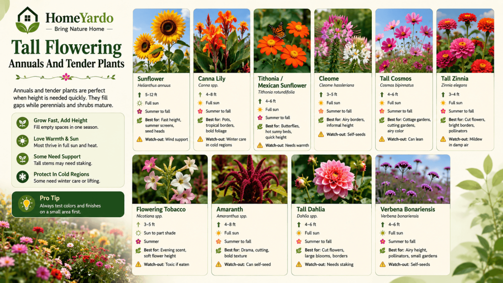 Tall Flowering Annuals And Tender Plants