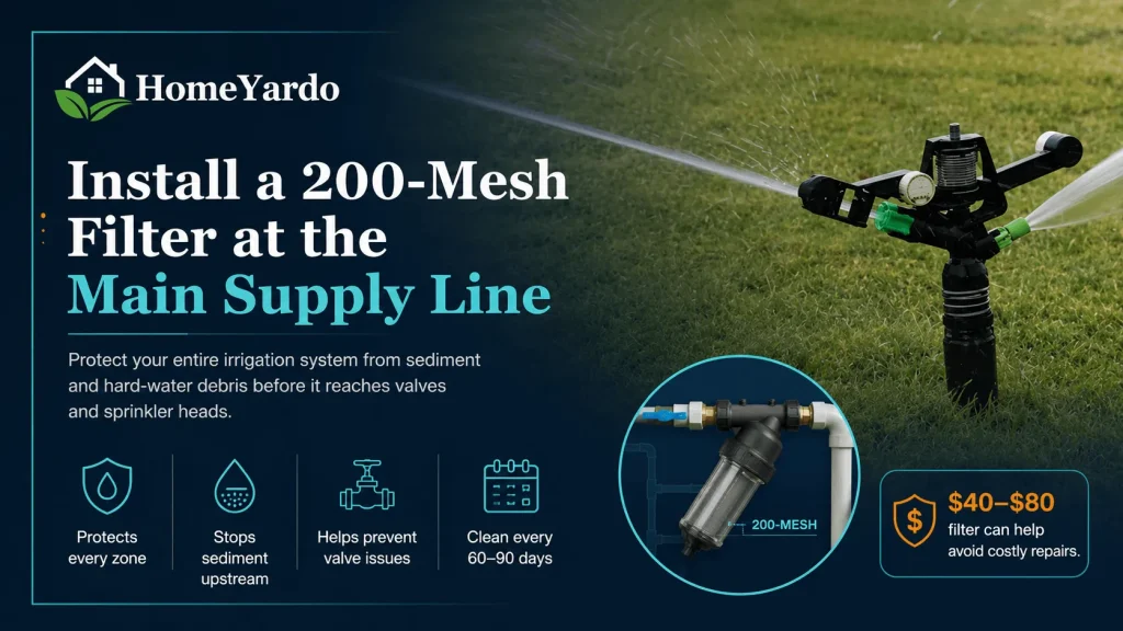 Install a 200-Mesh Filter at the Main Supply Line