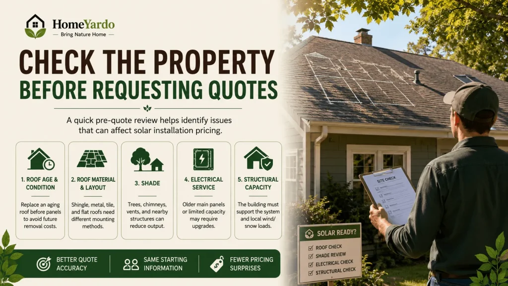 Check the Property Before Requesting Quotes