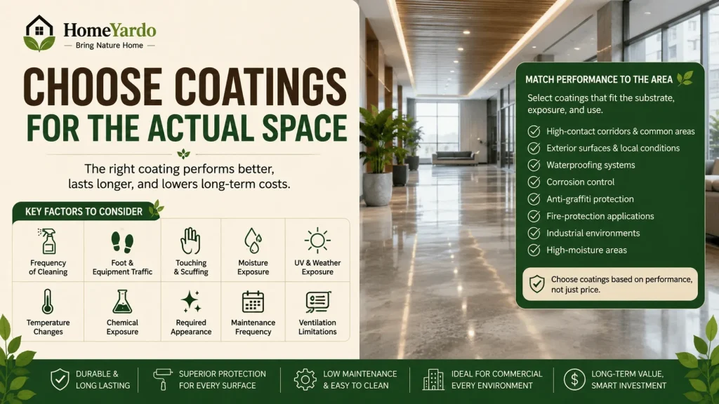 Choose Coatings for the Actual Space