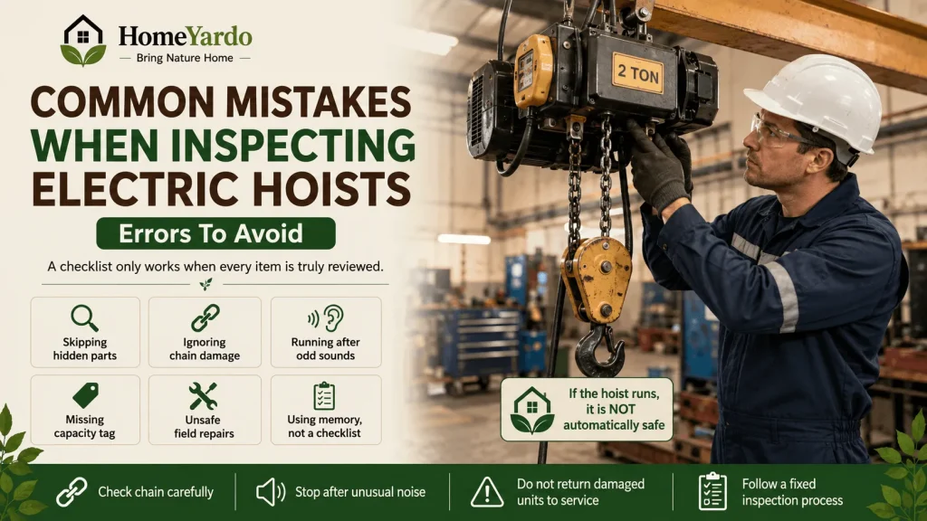 Common Mistakes Made When Inspecting Electric Hoists