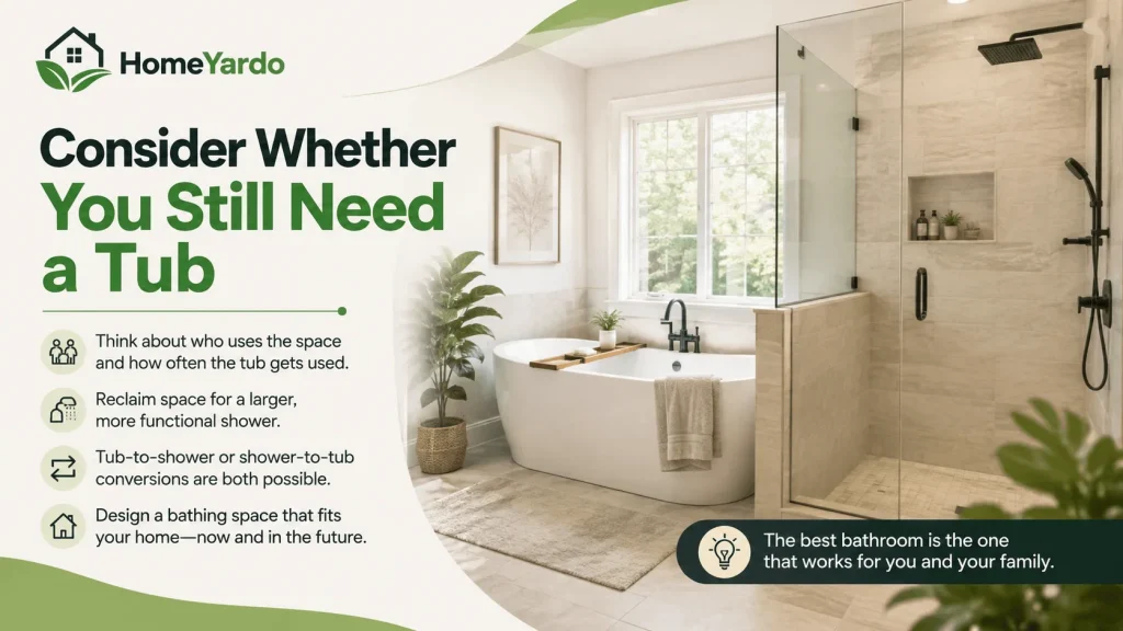 Consider Whether You Still Need a Tub