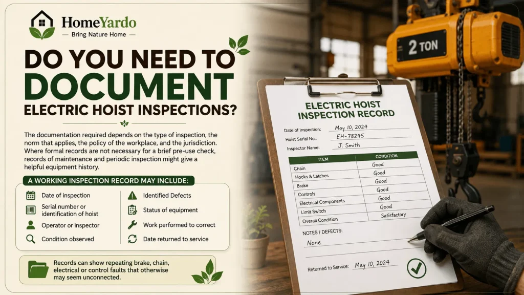 Do You Need to Document Electric Hoist Inspections