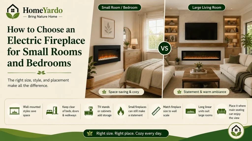 How to Choose an Electric Fireplace for Small Rooms and Bedrooms
