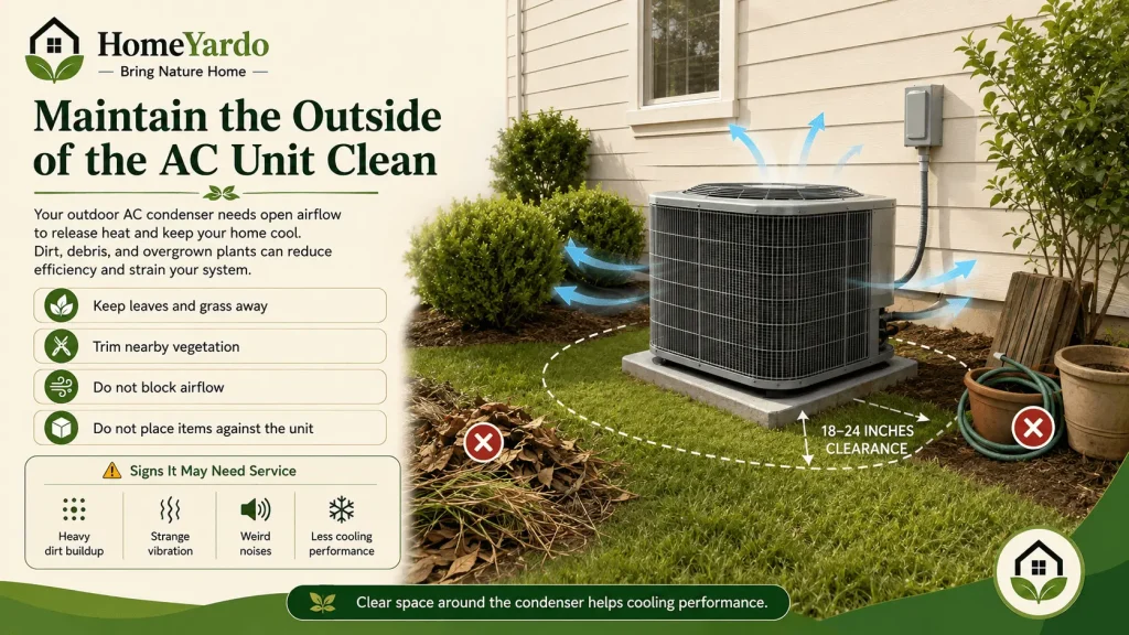 Maintain the Outside of the AC Unit Clean