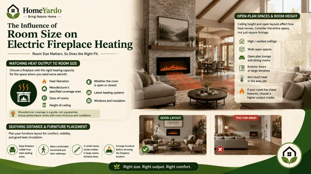 The Influence of Room Size on Electric Fireplace Heating