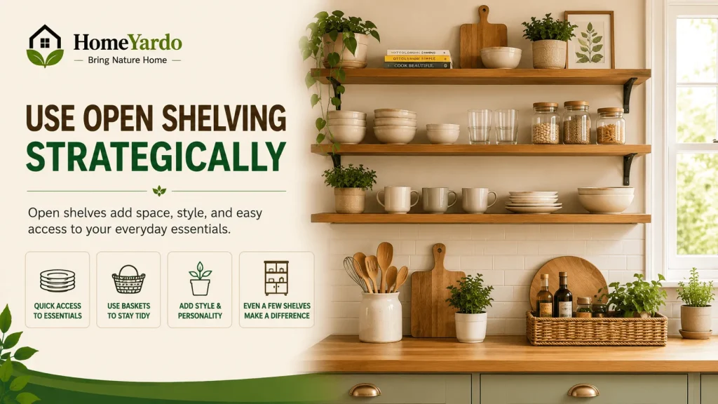 Use Open Shelving Strategicall