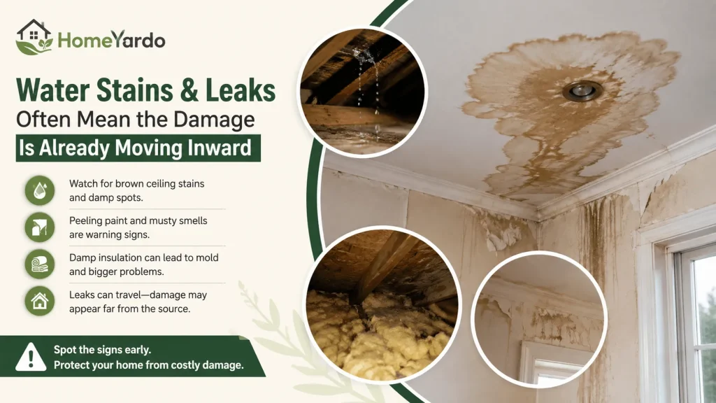 Water Stains and Leaks Often Mean the Damage Is Already Moving Inward