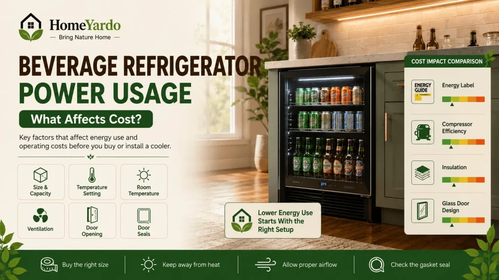What Affects Beverage Refrigerator Power Usage and Operating Costs