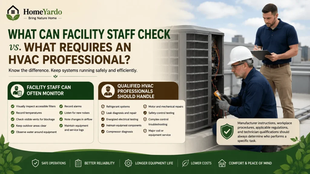 What Can Facility Staff Check vs. What Requires an HVAC Professional