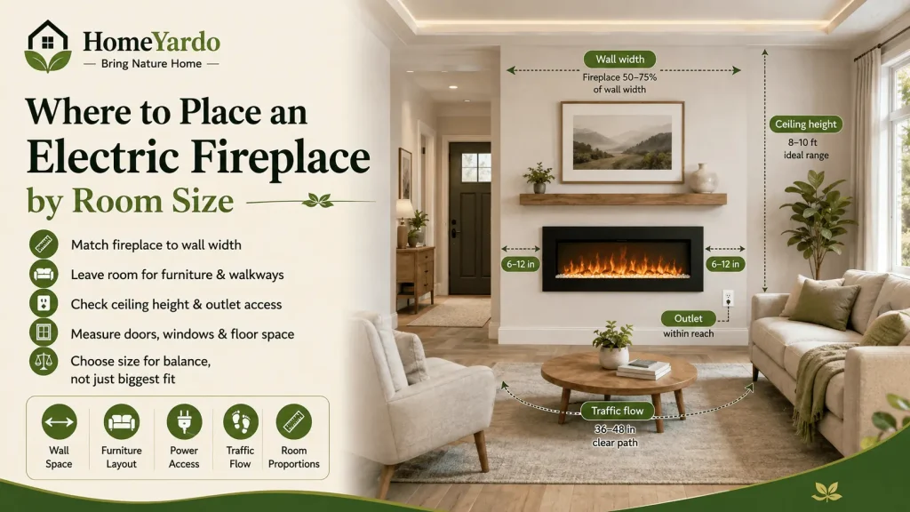 Where to Place an Electric Fireplace by Room Size