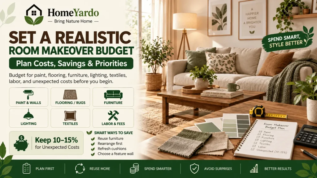 1. Set a Realistic Room Makeover Budget
