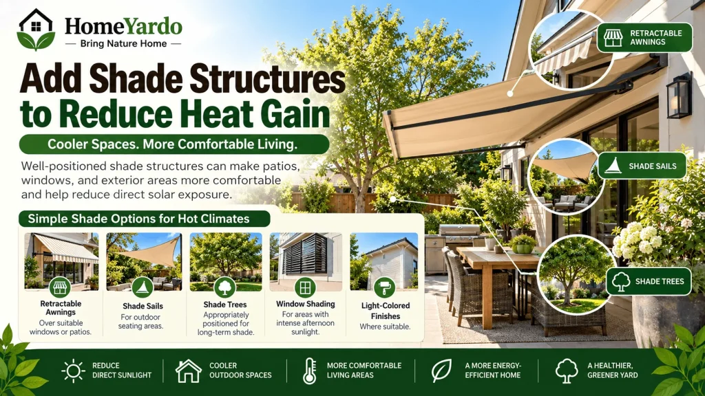 11. Add Shade Structures to Reduce Heat Gain