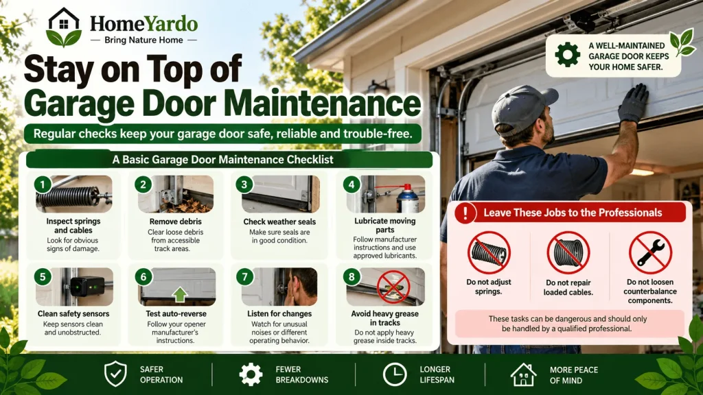 12. Stay on Top of Garage Door Maintenance