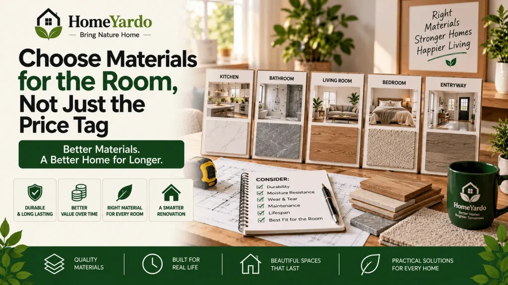 3. Choose Materials for the Room, Not Just the Price Tag