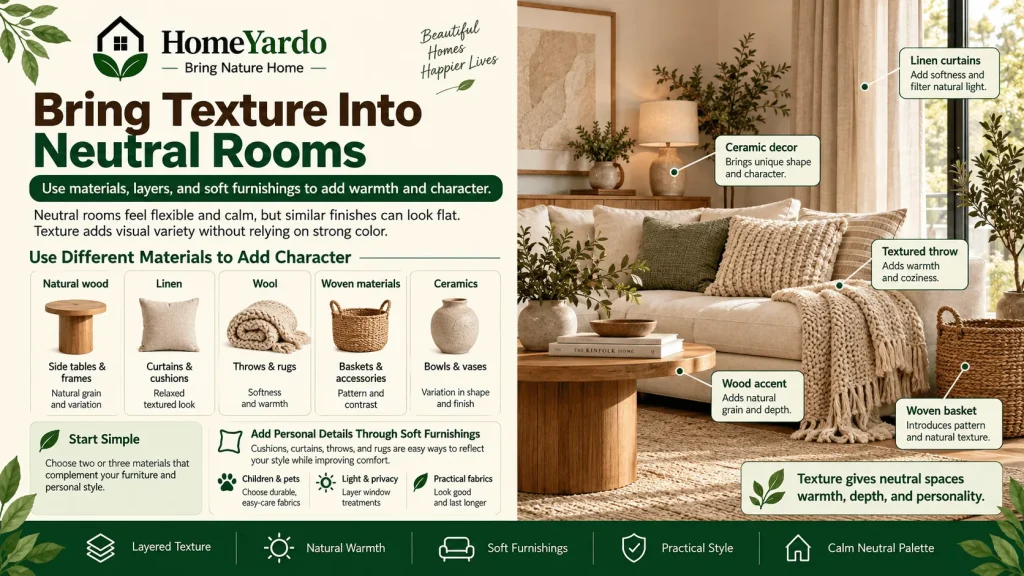 5. Bring Texture Into Neutral Rooms