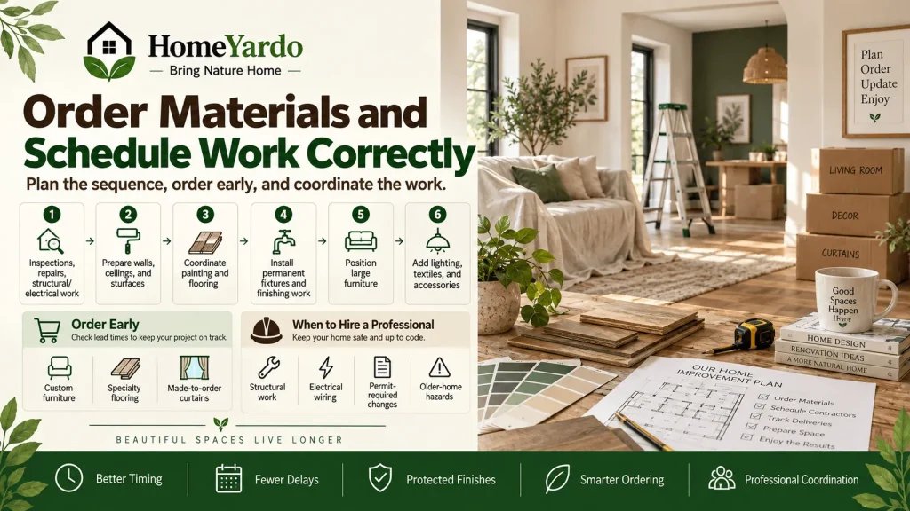 5. Order Materials and Schedule Work Correctly