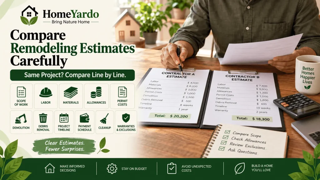 6. Compare Remodeling Estimates Carefully