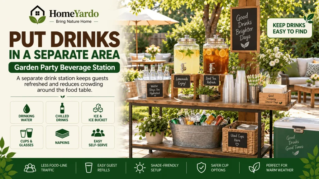 6. Put Drinks in a Separate Area