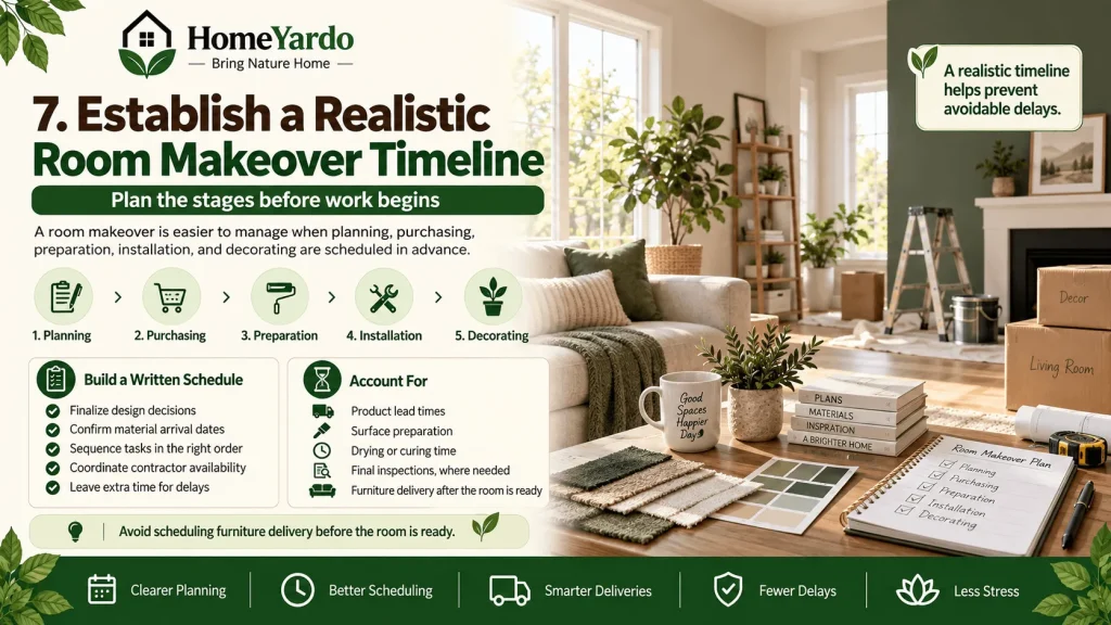 7. Establish a Realistic Room Makeover Timeline
