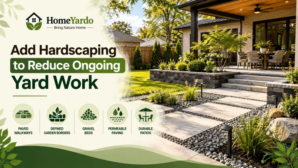 Add Hardscaping to Reduce Ongoing Yard Work
