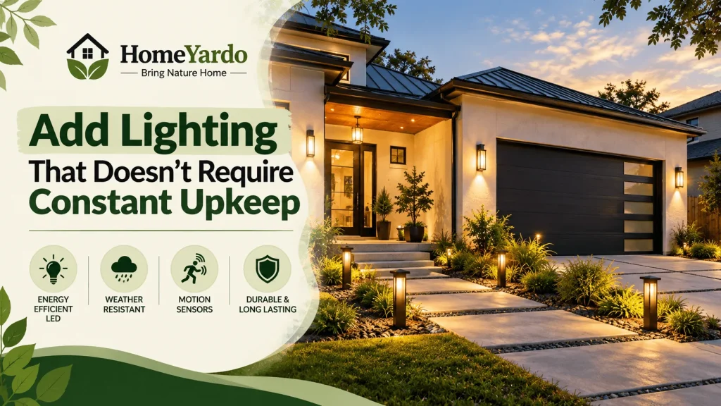 Add Lighting That Doesn't Require Constant Upkeep