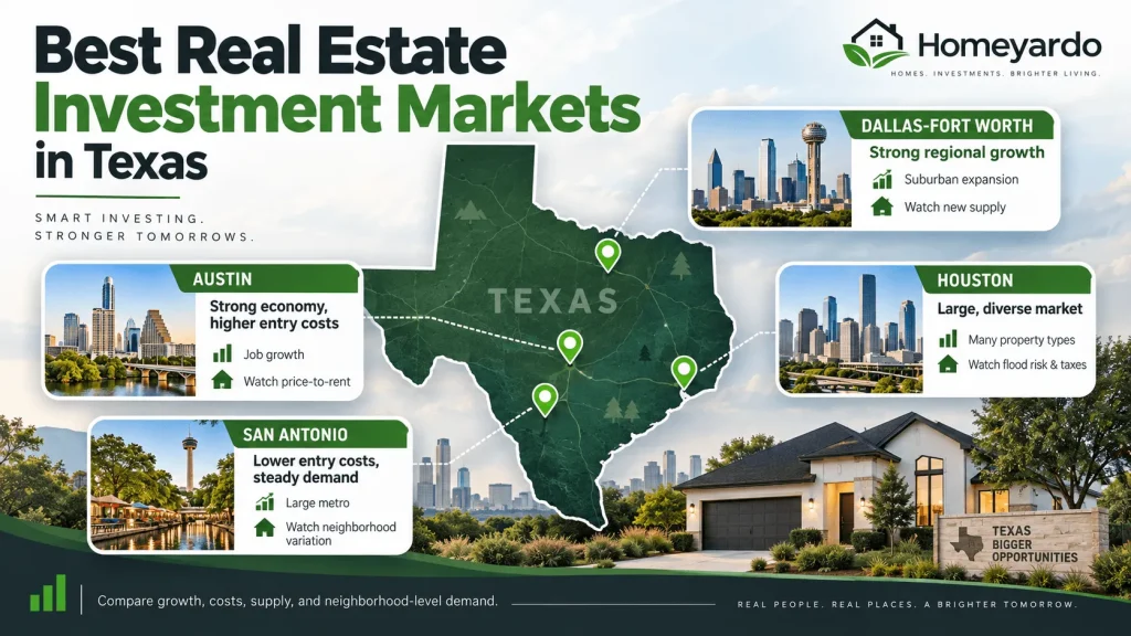 Best Real Estate Investment Markets in Texas